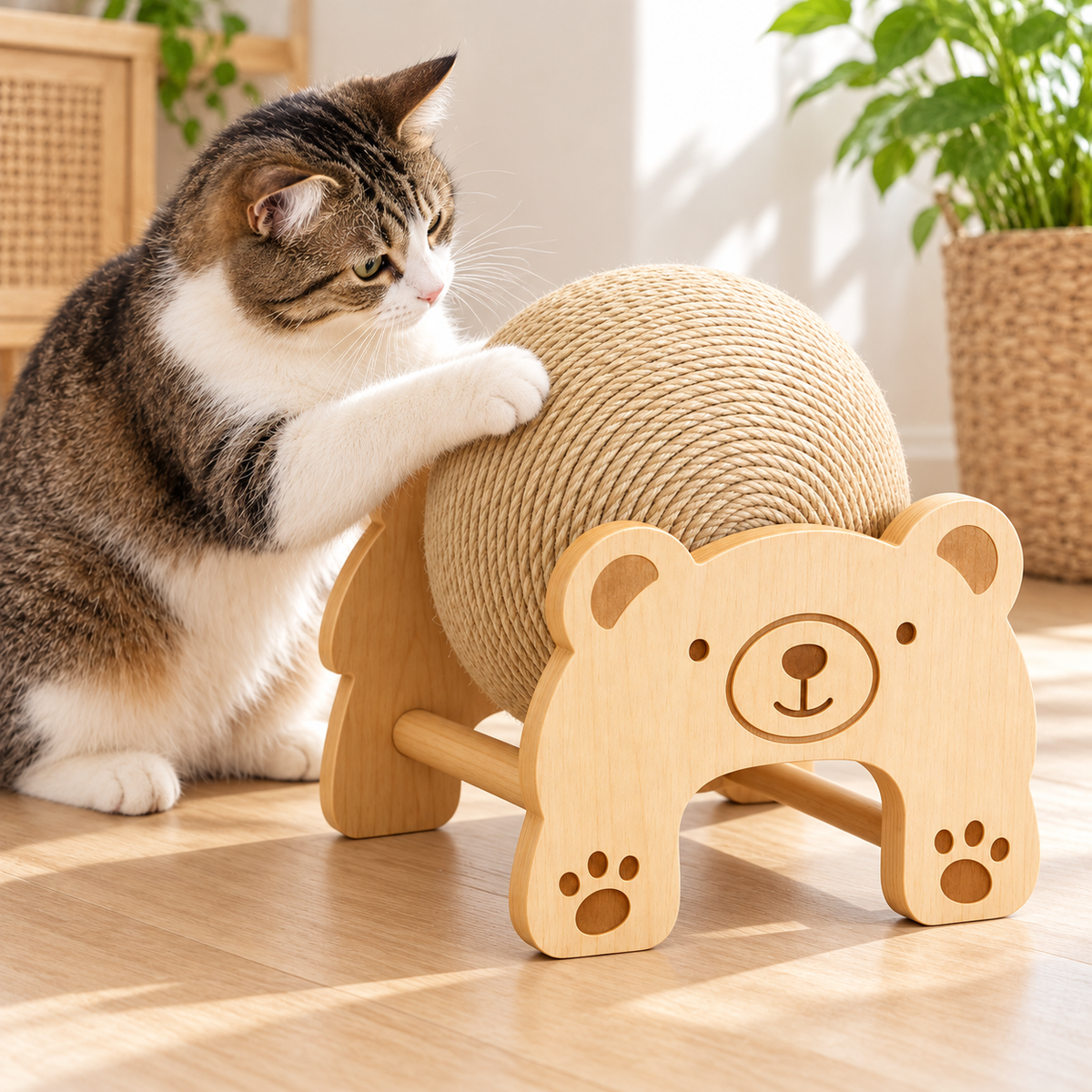 Small Bear Cat Scratch Ball