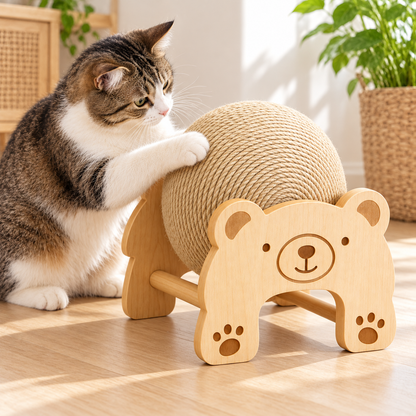 Small Bear Cat Scratch Ball