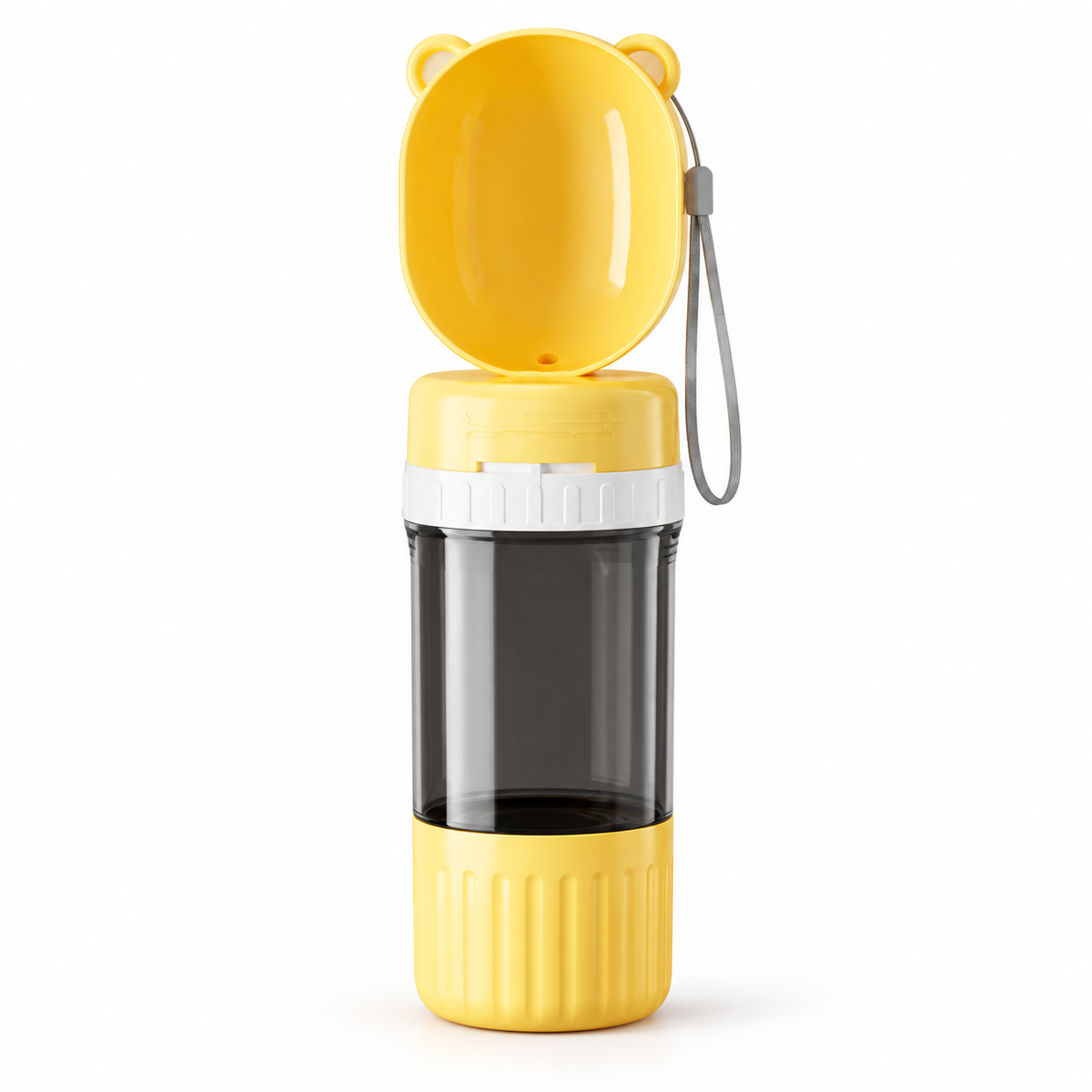 Yellow Handheld Water and Food Travel Bottle