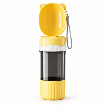 Yellow Handheld Water and Food Travel Bottle